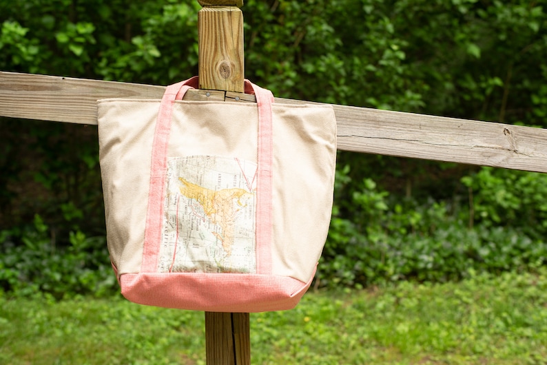 Map Print Tote Bag Extra Large