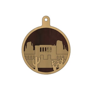 Mesa Temple Christmas Multi-Layer Ornament - Wood