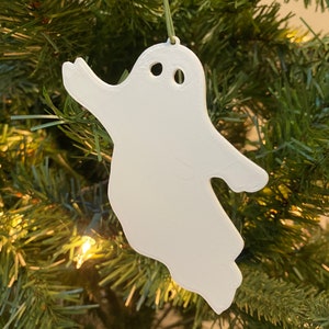 Ghost 101 Ornament - Plastic (White) (Laser Cut Acrylic)