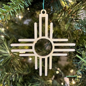 Zia Shape - Tree Ornament - Wood