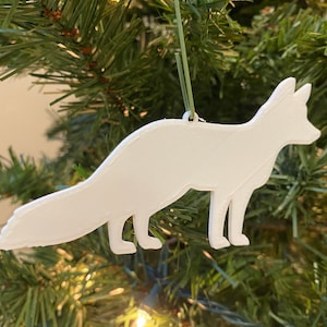 Fox 101 Ornament - Plastic (White) (Laser Cut Acrylic)