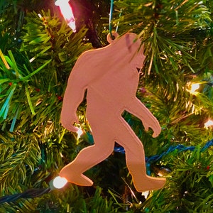 Bigfoot Shape Tree Ornament - Plastic (Brown) (Laser Cut Acrylic)