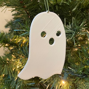 Ghost 105 Ornament - Plastic (White) (Laser Cut Acrylic)