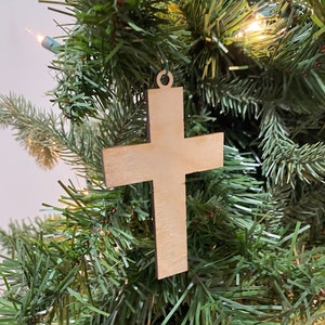 Forma di croce - Ornamento per albero - Legno