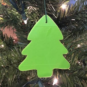 Christmas Tree Shape Tree Ornament - Plastic (Green) (Laser Cut Acrylic)