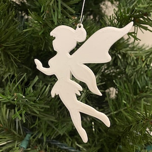 Fairy 103 Shape Ornament - Plastic (White) (Laser Cut Acrylic)