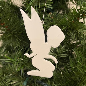 Fairy 102 Shape Ornament - Plastic (White) (Laser Cut Acrylic)