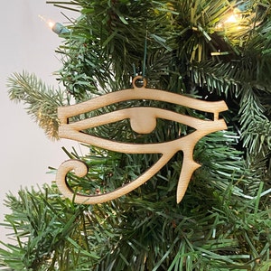 Eye of Ra Shape - Tree Ornament - Wood