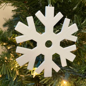 Snowflake 102 Ornament - Plastic (White) (Laser Cut Acrylic)
