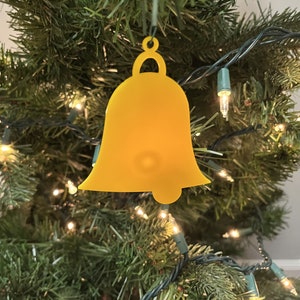 Bell 101 Tree Ornament - Plastic (Yellow) (Laser Cut Acrylic)
