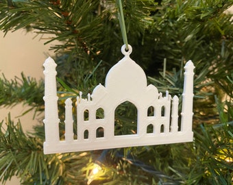 Taj Mahal Ornament - Plastic (White) (Laser Cut Acrylic)