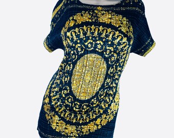 versace inspired print blouse