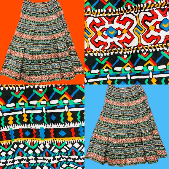 Vintage colorful 80s fiesta skirt