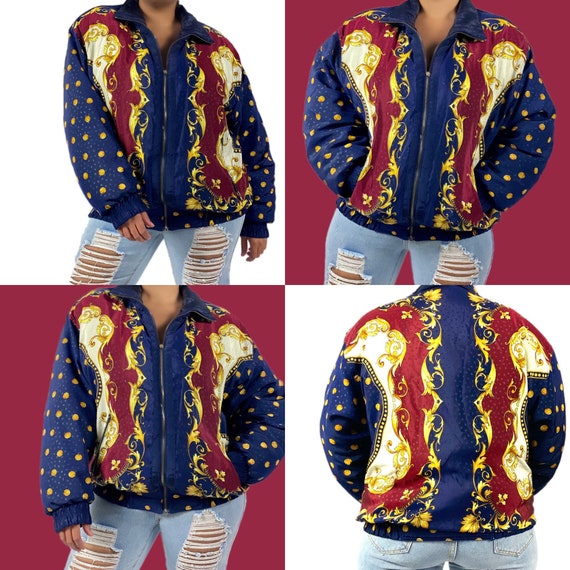 Vintage puffer down feather jacket size medium 199
