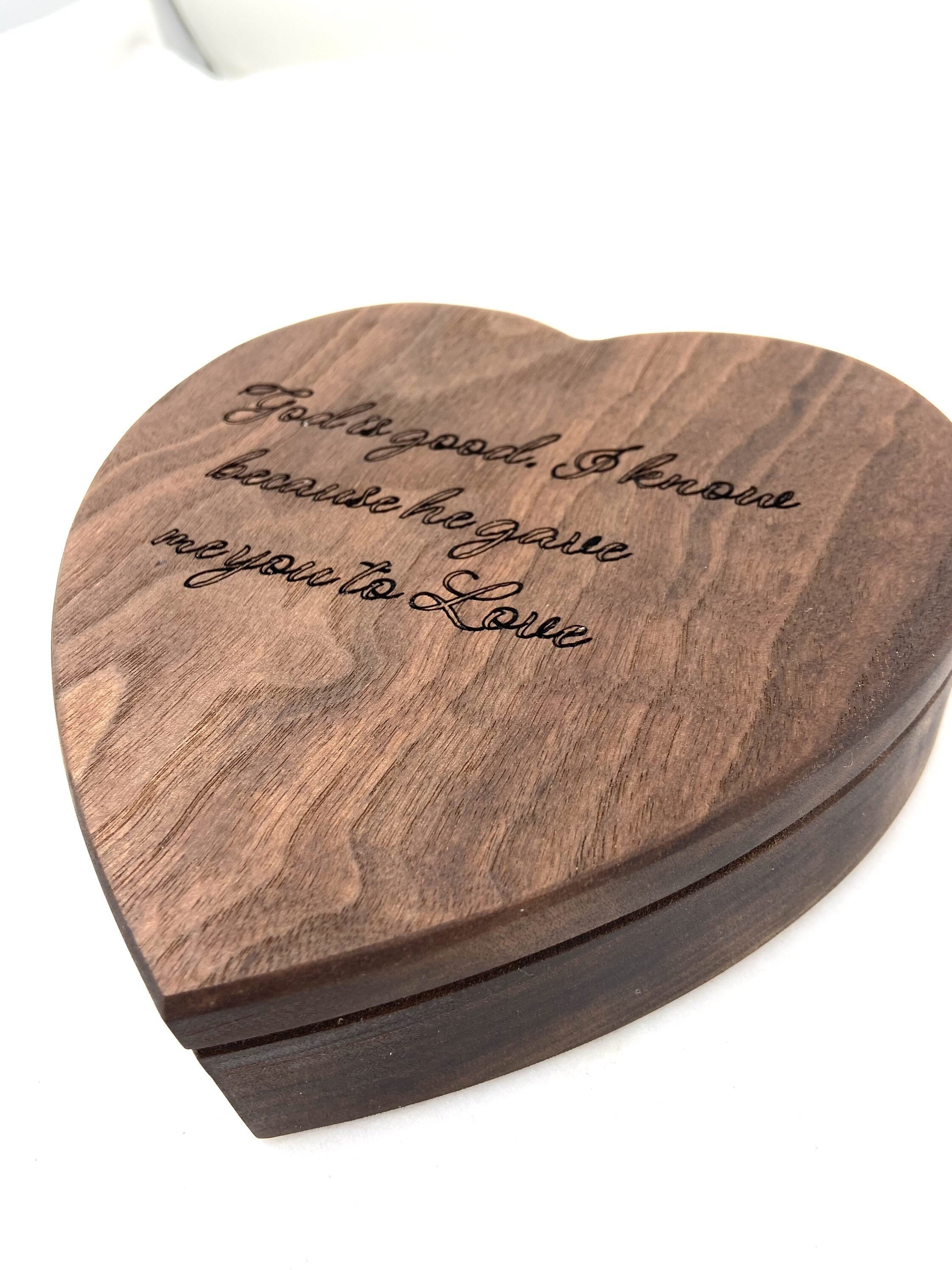 Box Heartshaped Keepsake Jewelry Box Small Storage Engraved Etsy