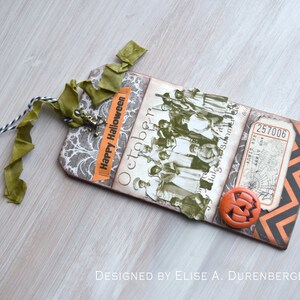 Mixed Media Halloween Keepsake Tag: Happy Halloween From the Gang