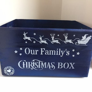 Royal Blue Large Christmas Eve or Christmas box image 3