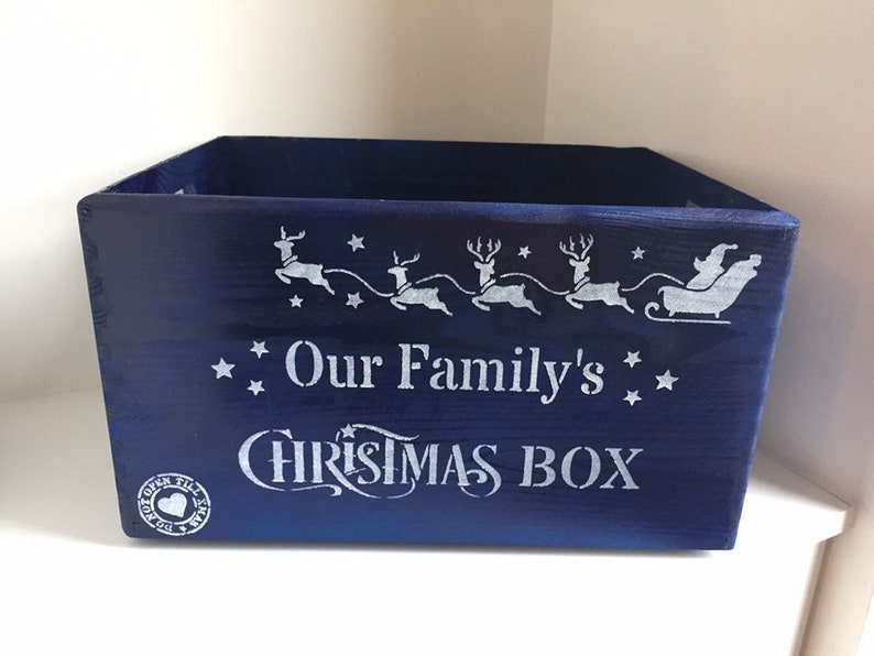 Royal Blue Large Christmas Eve or Christmas box image 3