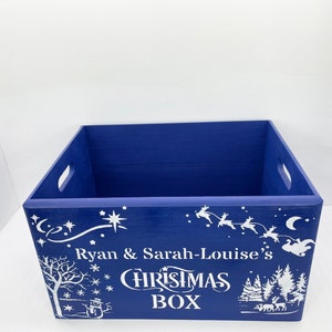 Royal Blue Large Christmas Eve or Christmas box image 2