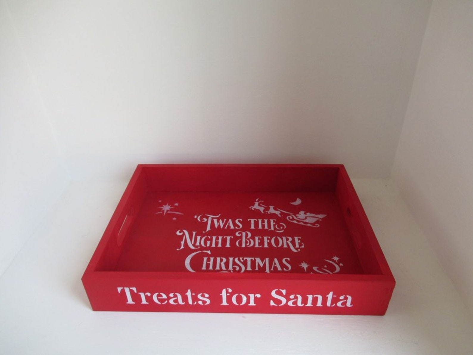 Treats for Santa Christmas Eve Tray Santa Tray Tray for Santa Etsy