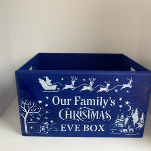 Royal Blue Large Christmas Eve or Christmas box image 6