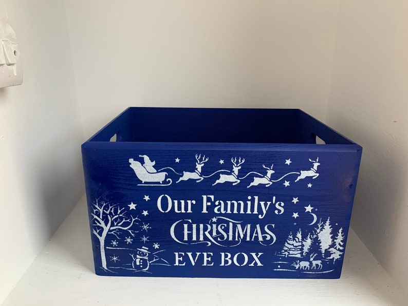 Royal Blue Large Christmas Eve or Christmas box image 6