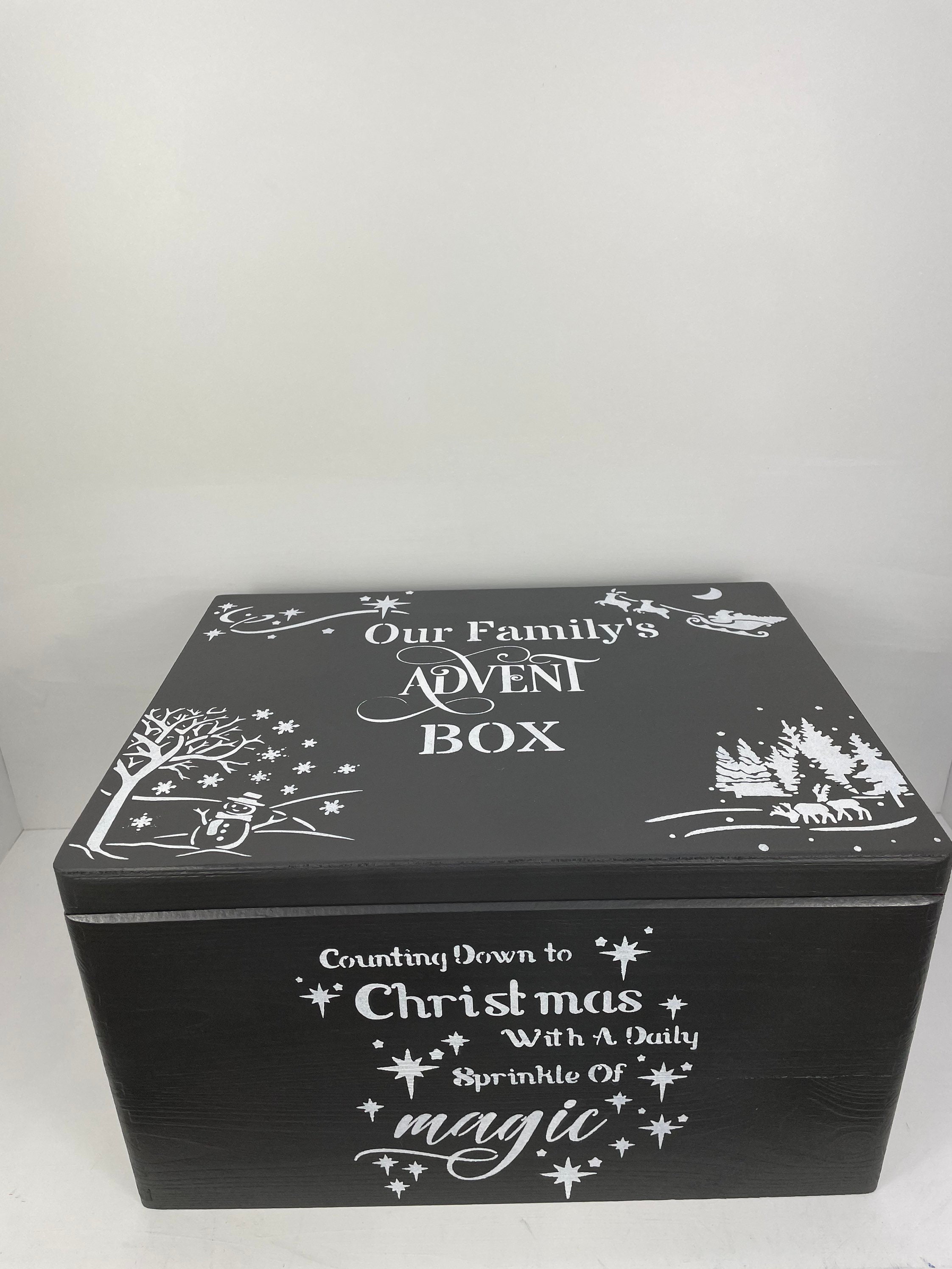 Large Advent Calendar Christmas Box Lidded Box - Etsy