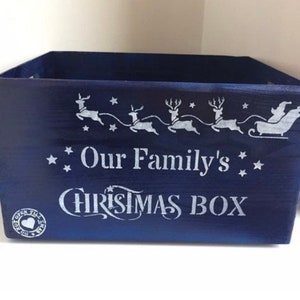 Royal Blue Large Christmas Eve or Christmas box image 8