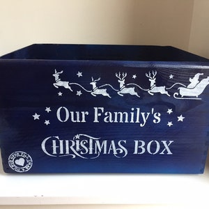 Royal Blue Large Christmas Eve or Christmas box image 5