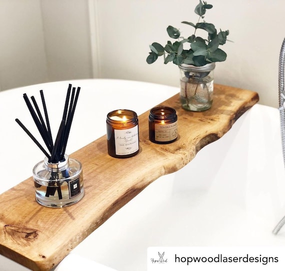 Live Edge Bathroom Vanity Shelf, Pippy Oak Solid Wood Character