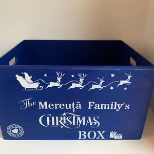 Royal Blue Large Christmas Eve or Christmas box image 4