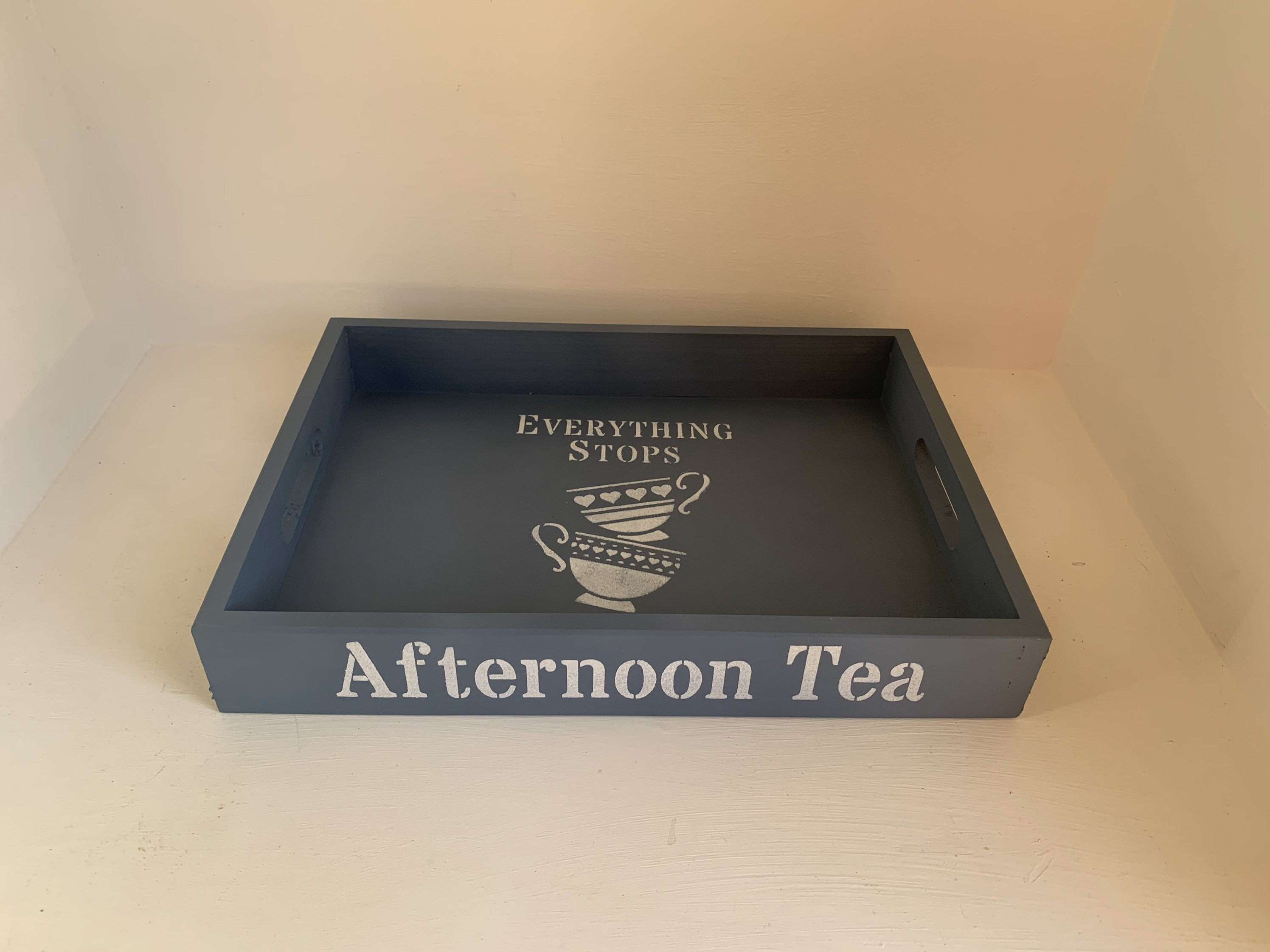 Afternoon Tea decorative tray bespoke shabby chic wooden tray Etsy