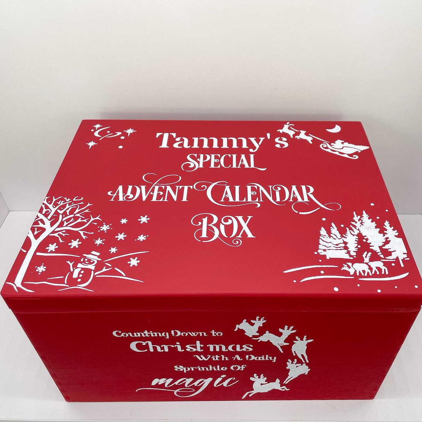 Large Advent Calendar Christmas Box Lidded Box - Etsy