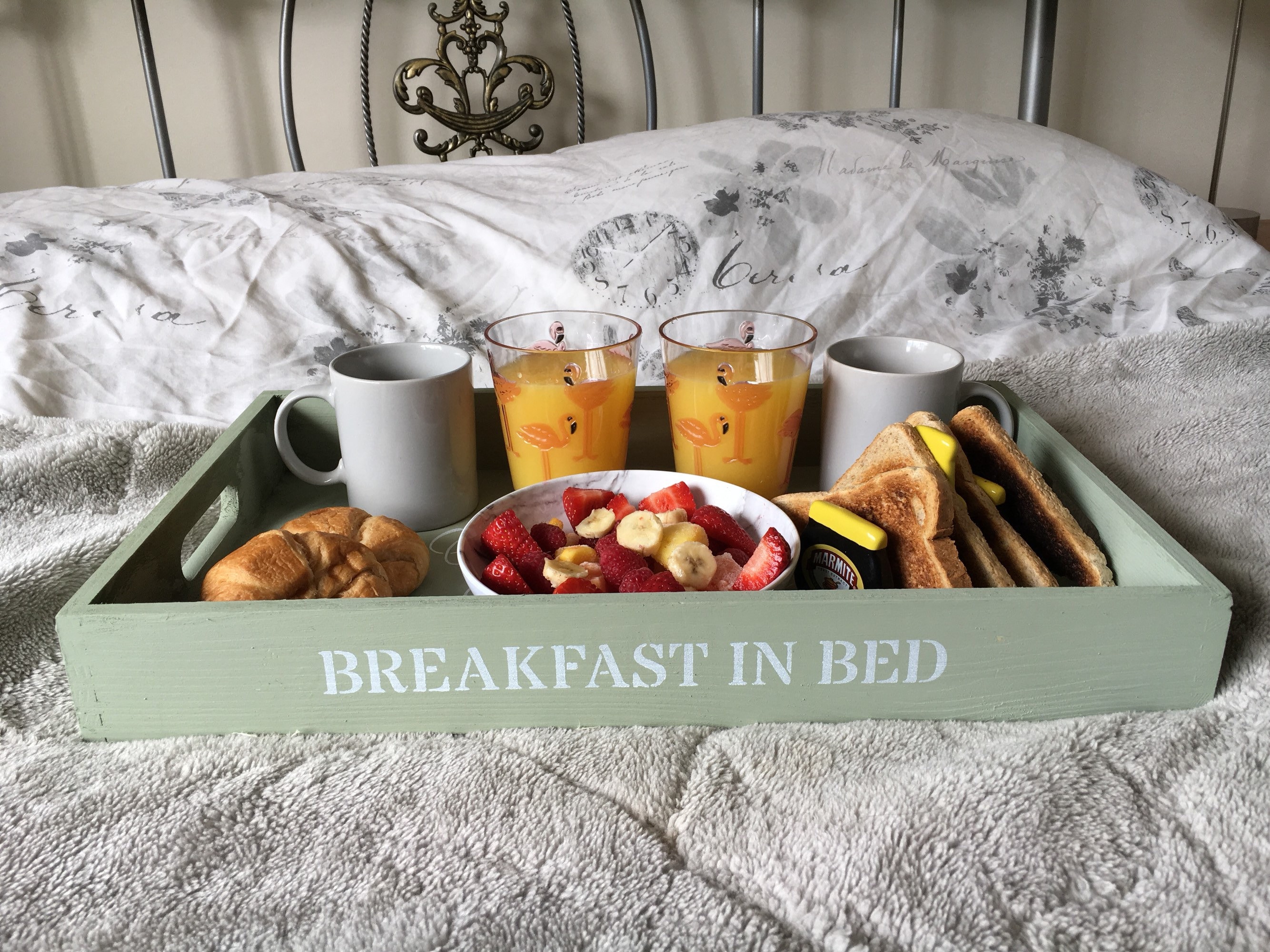 Breakfast in Bed Tray Decorative Tray Shabby Chic Wooden Tray Etsy UK