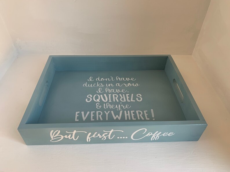 Coffee and Biscuits decorative tray bespoke shabby chic wooden Etsy