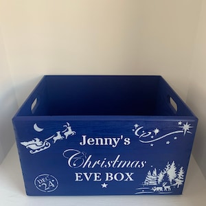 Royal Blue Large Christmas Eve or Christmas box image 1
