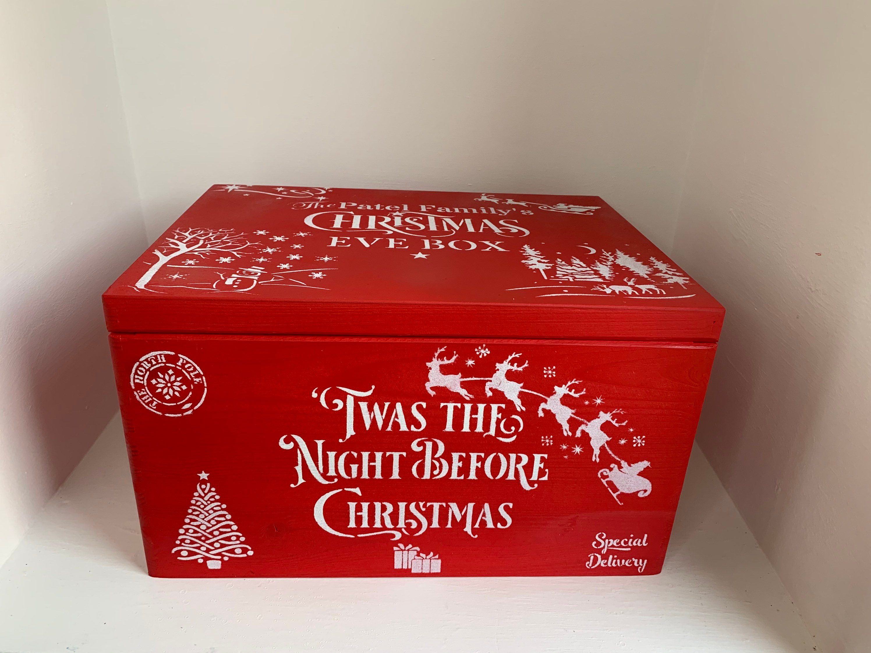 Medium Christmas Eve Box lidded box | Etsy