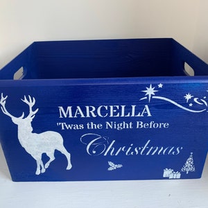 Royal Blue Large Christmas Eve or Christmas box image 9