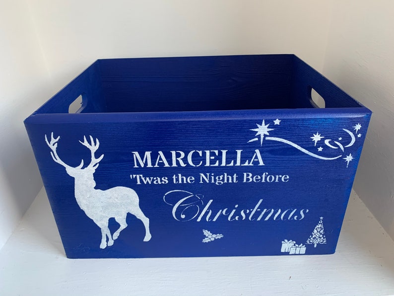 Royal Blue Large Christmas Eve or Christmas box image 9