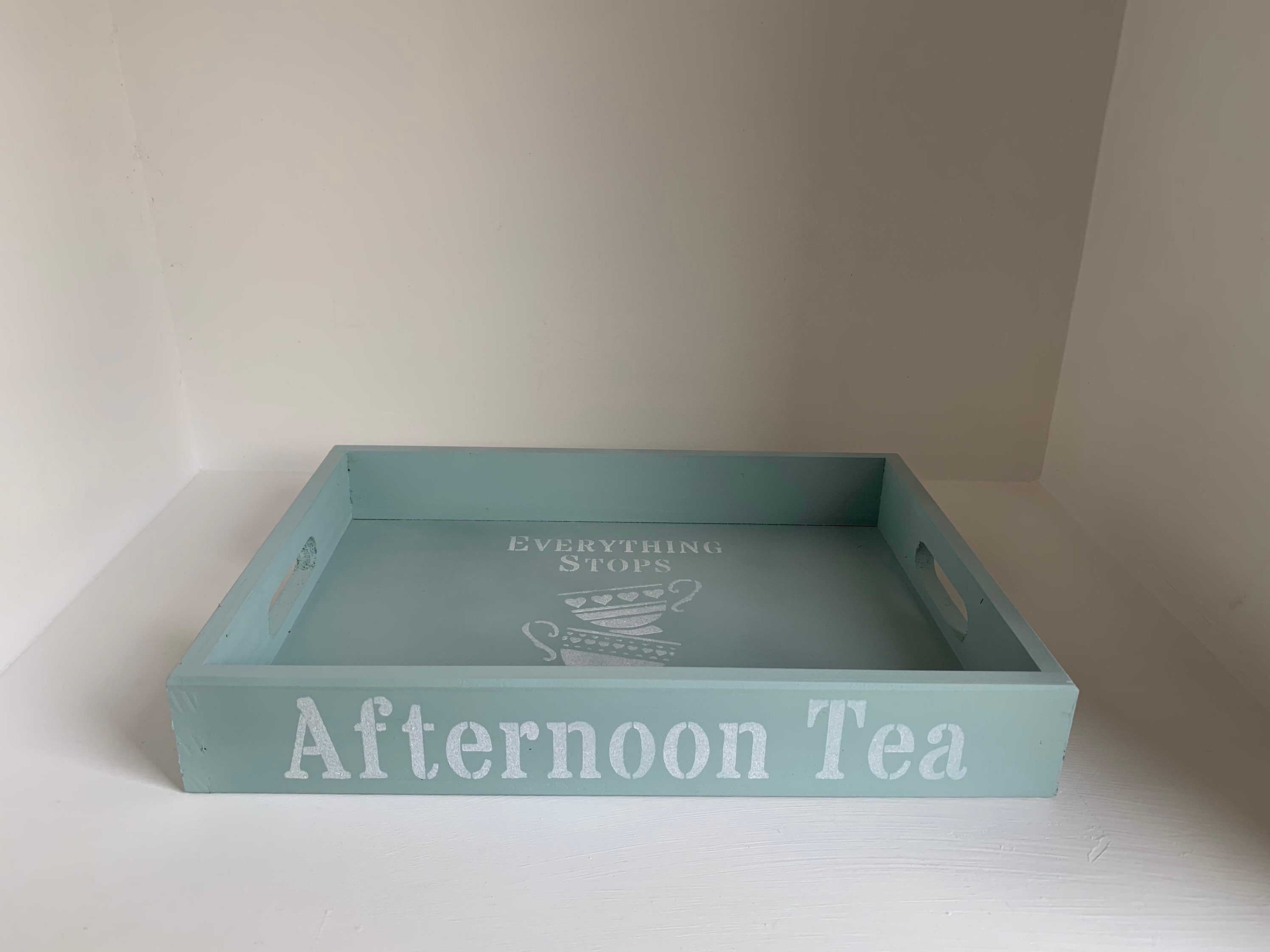 Afternoon Tea decorative tray bespoke shabby chic wooden tray Etsy