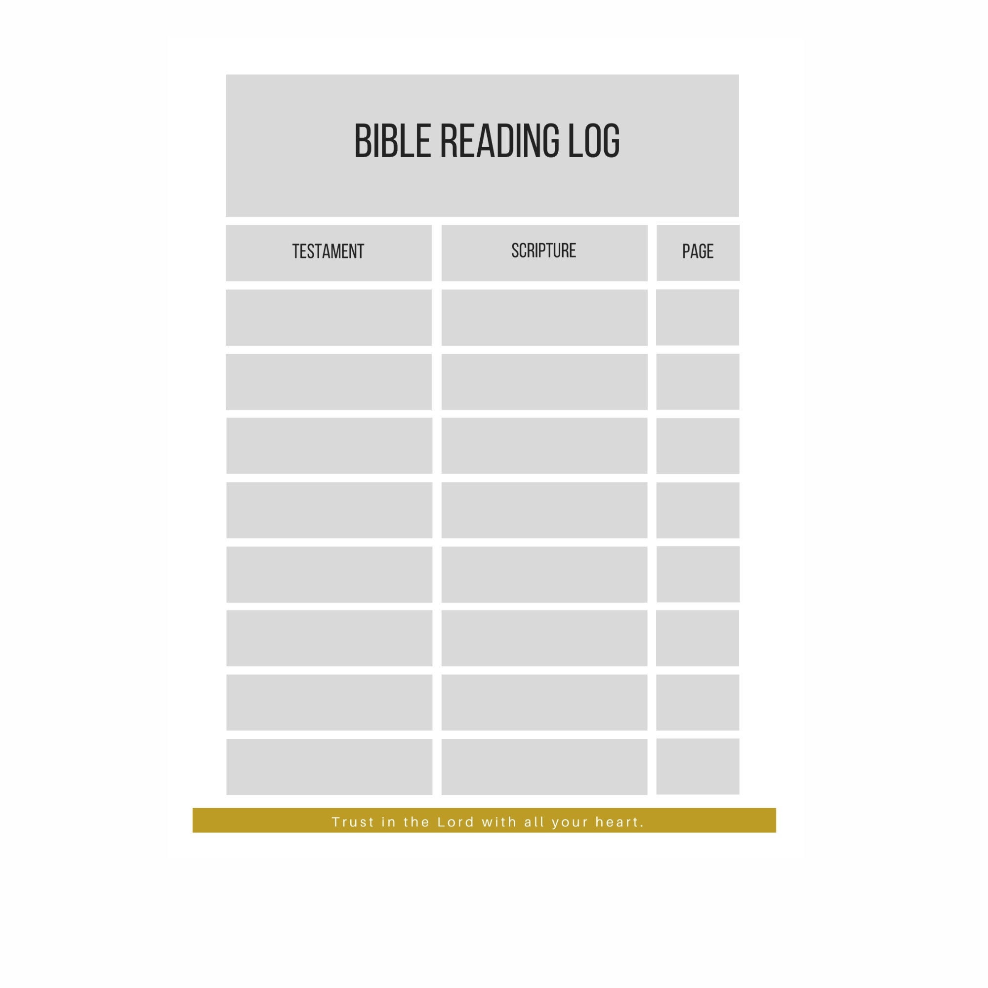 Bible Reading Log Church Planner - Etsy Italia