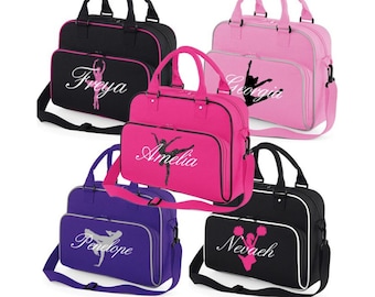 Personalised Dance Bag Script Design Kids Girls Gymnastics Childrens Glitter Ballet School Custom Cheerleading Shoulder Bag