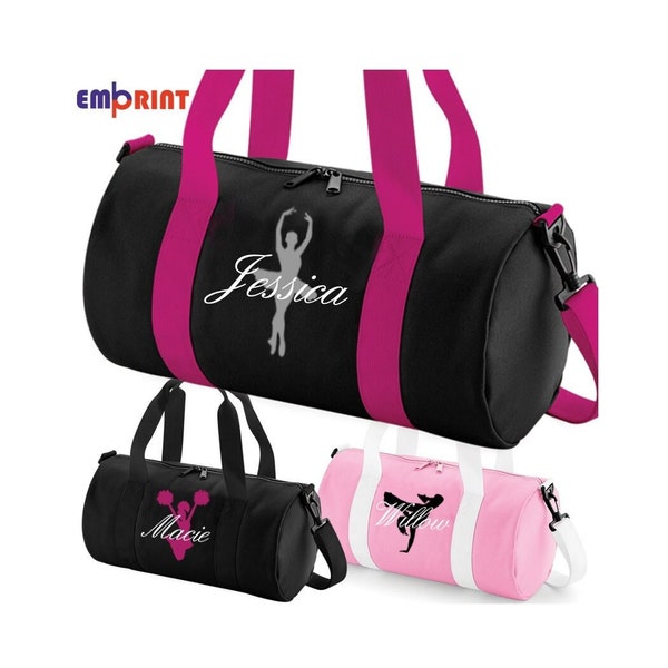 Personalised Barrel Script Design Dance Bag Girls Kids Womens School Gymnastics Ballet Childrens Holdall