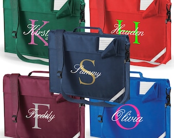 Cartable personnalisé junior avec sangle couleurs initiales de l'inscription garçons filles cartable avec nom de musique pour enfants