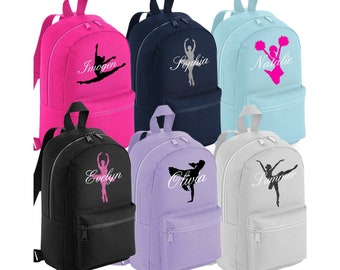 Personalised Dance Backpack Script Design Bag Girls Kids Womens School Gymnastics Ballet Childrens Rucksack