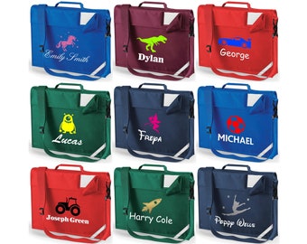 Cartable personnalisé junior avec motifs de sangles retour à l'école garçons filles nom enfant cartable personnalisé dossier musique
