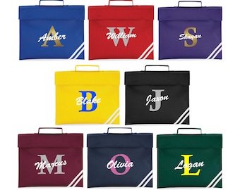 Cartable personnalisé couleur classique initiale retour à l'école garçons filles nom enfant cartable personnalisé dossier musique