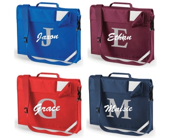 Cartable personnalisé junior avec bandoulière avec initiales garçons filles pour la rentrée des classes cartable avec nom de musique pour enfants