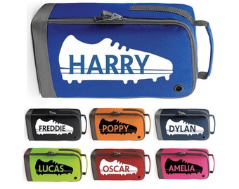 Personalised Football Boot Bag Boot Name Design Boys Girls Customised Kids School PE Sports Gym Shoe Kit