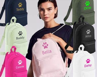Sac à dos personnalisé pour chien, cadeau pour chiot, sac à dos, petite patte, jouets d'entraînement et friandises aux couleurs de l'animal